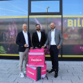 v.l.n.r. BILLA Vertriebsdirektor für die Steiermark und das Süd-Burgenland, Peter Gschiel; foodora COO Alexander Gaied; Leiter BILLA Retail Solutions, Igor Milojkovic