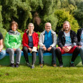 v.l.: Oliver Hausner (Umweltstadtrat Stadtgemeinde Fischamend), Ursula Grabner (Nationalpark Donau-Auen), Klaudia Atzmüller und Andreas Steidl (GF Ja! Natürlich), Stephan Horch und Franziska Braunschädel (Clean River Project)