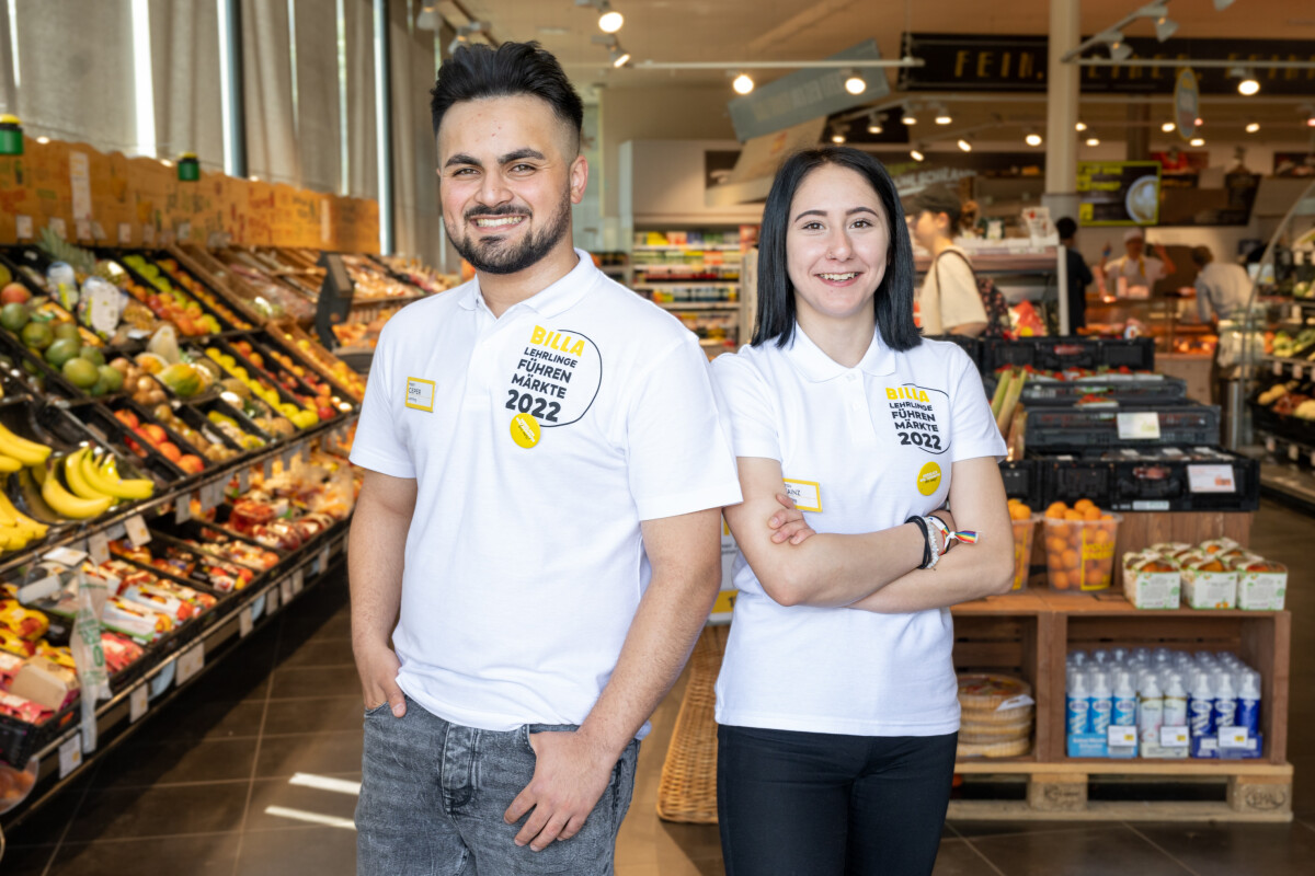 Die Lehrlinge Murat Ceper und Aylin Kainz freuen sich auf die Herausforderungen in der kommenden Woche.