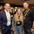 v.l.: Eric Scharnitz (BILLA Vertriebsdirektor), Petra Glauber-Cselley (Assistentin BILLA Vertriebsdirektor) und Markus Kuntke (Head of Trend und Innovation bei REWE International AG).