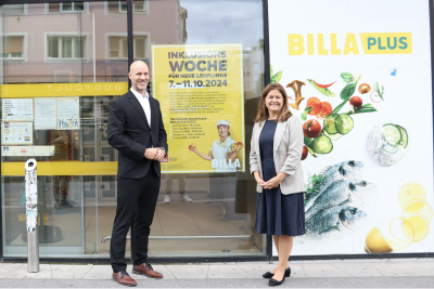 Peter Gschiel (BILLA Sales Director for Styria and Southern Burgenland) and Provincial Councillor Doris Kampus.