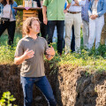 Walter Fitz in the soil profile pit