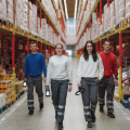 The various activities in logistics are conscientiously carried out by the diverse team of REWE Logistik, which thus ensures the daily supply of food and drugstore products throughout Austria.