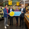 (from left to right) Klaus Schwertner, Director of Caritas of the Archdiocese of Vienna, Marcel Haraszti, CEO of REWE International AG, Anna Parr, Secretary General of Caritas Austria and Michael Landau, President of Caritas Austria.