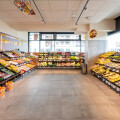 Fruit and vegetable department in the new BILLA shop.