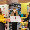 From left: Elisabeth Burgis, Head of Human Resources and Internal Communication at BIPA, Dr. Margarete Schramböck, Federal Minister for Digitalisation and Business Location, Thomas Lichtblau, Spokesman of the BIPA Management Board.