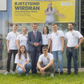 Markus Achleitner, regional councillor for economic affairs, visited the BILLA apprentices at the store in Wels as part of the project 