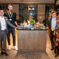 From left: Marcel Haraszti (Member of the Management Board of REWE International AG), Markus Kuntke (Head of Trend and Innovation at REWE International AG), Heinrich Prokop (CEO Clever Clover) and Birgit Polster (Founder and Start-up Specialist at Erste Bank) are pleased about the meeting.