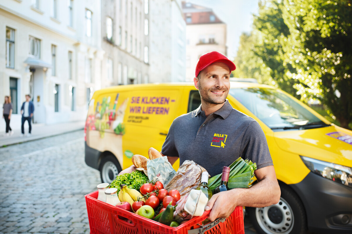 The BILLA online shop offers a selection of over 10,000 products.