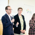 Hildegard Aichberger (Director of Blühendes Österreich & Director of oekostrom AG), Robert Nagele (BILLA CEO), Astrid Rössler, Member of Parliament, Chairwoman of the Austrian Biodiversity Fund, Die Grünen, Lena Rauter (Director of CliMates Austria & jury member)