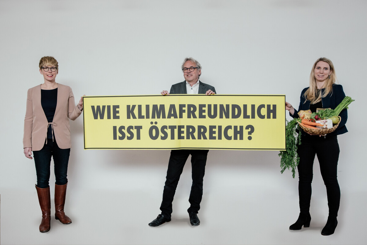 Sophie Lampl (Programmdirektorin bei Greenpeace), Andreas Kranzler (Geschäftsführer FiBL Österreich), Klaudia Atzmüller (Geschäftsführerin Ja! Natürlich)