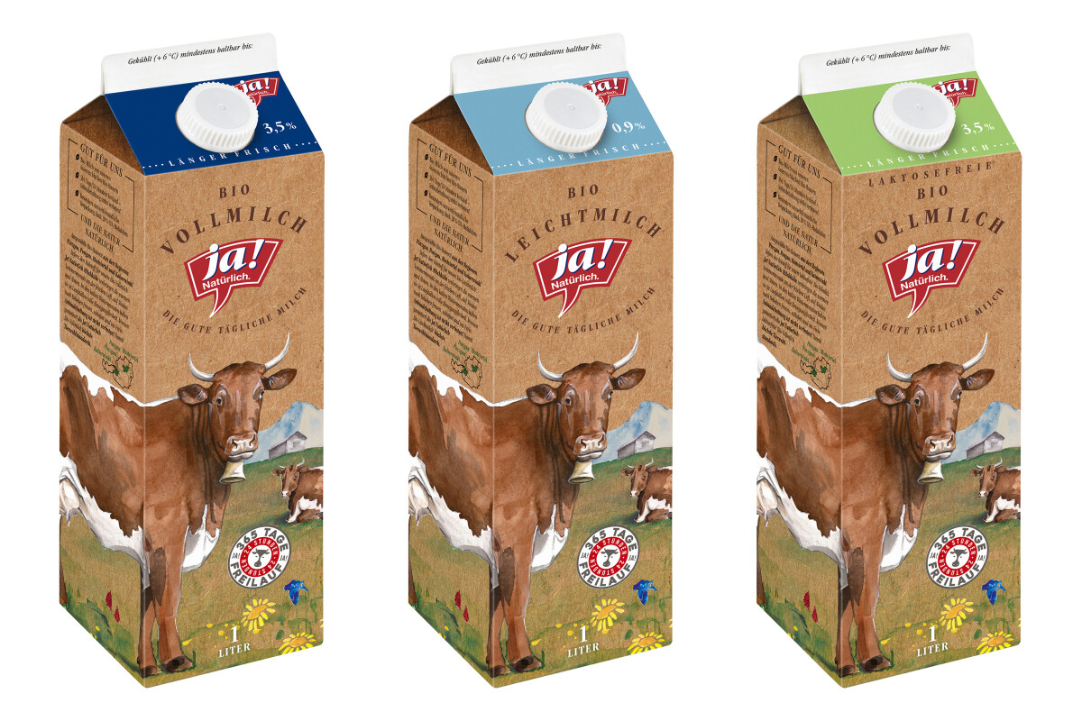 Die neuen Brown Board Milchkartons mit 20% weniger CO2 Footprint