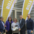 From left to right: Markus Parzer (Deputy Chairman of the BILLA Works Council), Andrea Zelzer (BILLA Sales Manager), Alina Amon (BILLA Store Manager), Thomas Steingruber (BILLA Sales Director) and Thomas Wendt (BILLA Sales Manager).