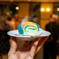 Special Pride products are offered in retail outlets, such as the rainbow roulade at BILLA Plus.