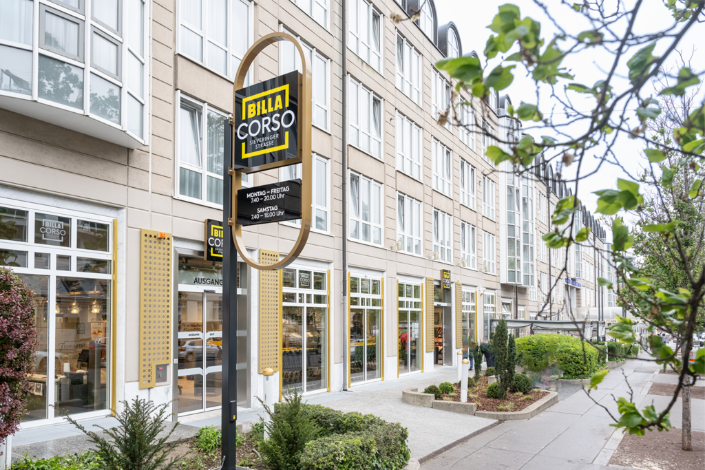 Außenansicht eines BILLA CORSO Markts